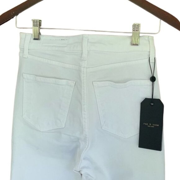 Rag & Bone White High Rise Ankle Cigarette Jeans | Size 25 (2) - Picture 4 of 16